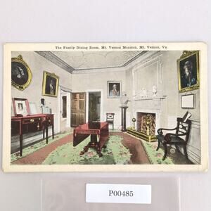 The Family Dining Room Mt Vernon Mansion Virginia 1920s Postcard Washington